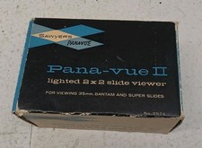 Vtg Sawyers Pana-Vue II Lighted 2 x 2 Slide Viewer 2574 35mm Bantam Super Slides