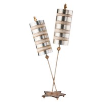 Gold Klassisch Tischlampe Nachtlampe 2X60W/E27 50,8X101,6 [Cm]