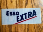Original Vintage Esso EXTRA Gas Pump Glass Insert Sign 1950's Era - 5" X 12-3/8"