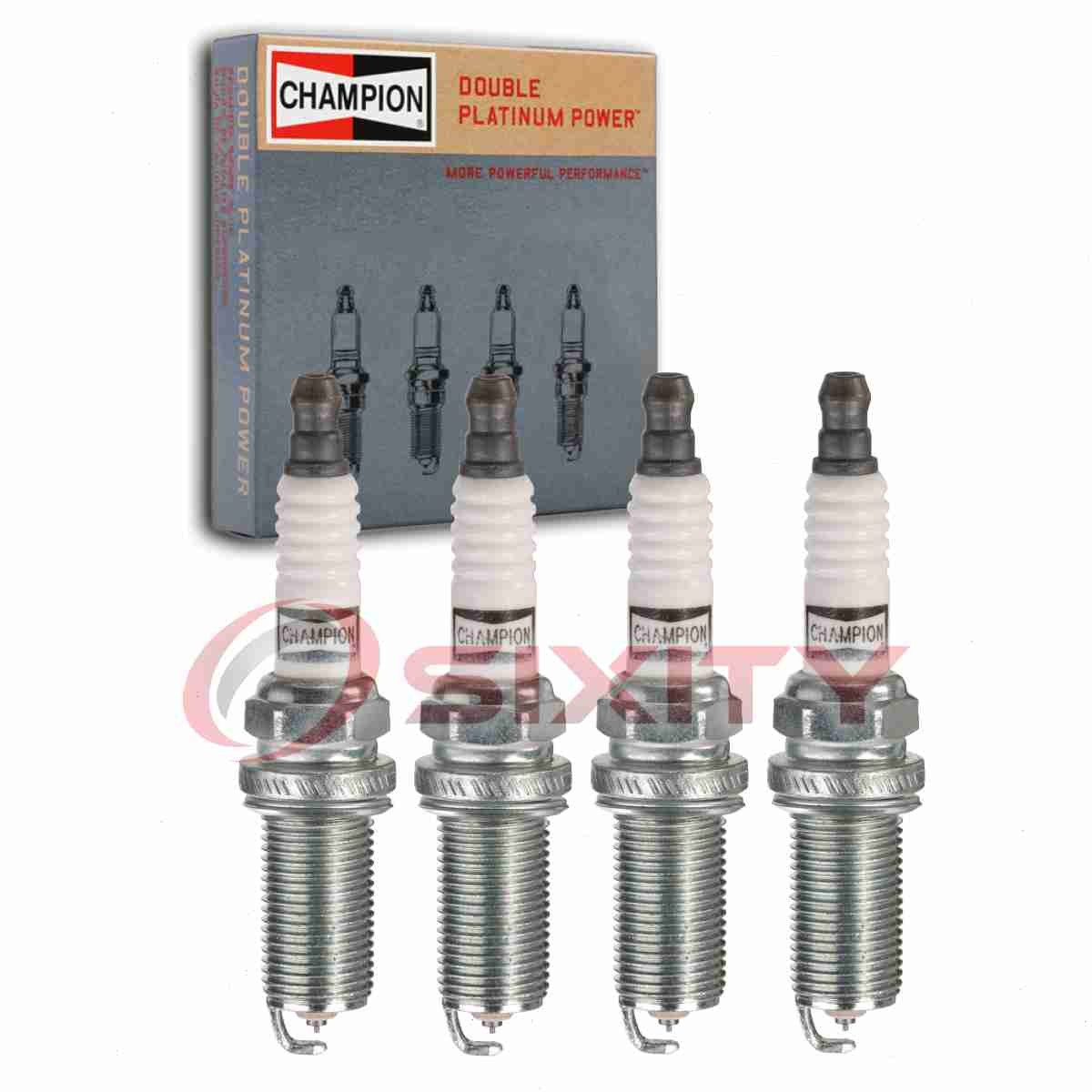 4 pc Champion Double Platinum Spark Plugs for 2011-2013 Toyota Sienna 2.7L sq