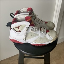Jordan Air Jordan 7 Retro Hare White Red High Top Sneaker Size 13