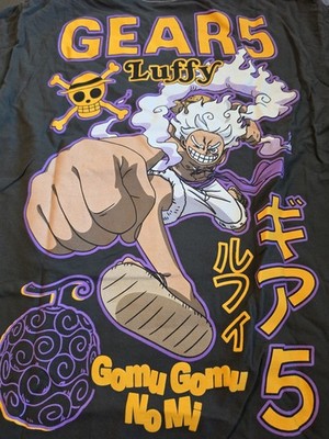 Ripple Junction One Piece Gear 5 Luffy Black And Purple Size Small T-Shirt NWOT