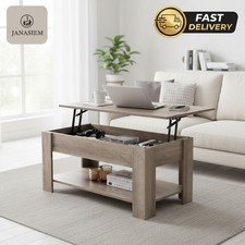 Multi-Functional Gray Coffee Table Featuring Hidden Storage and Lift-Top