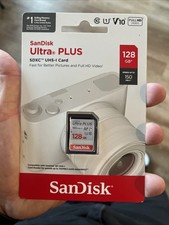 SanDisk 128GB Ultra Plus SDXC UHS-1 Card Speed up to 150 MB Class V10 Camera
