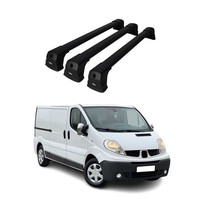 DachträGer GrundtäGer FüR Renault Trafic Mk2 2001-2014 75Kg Alu Schwarz 3 Tlg