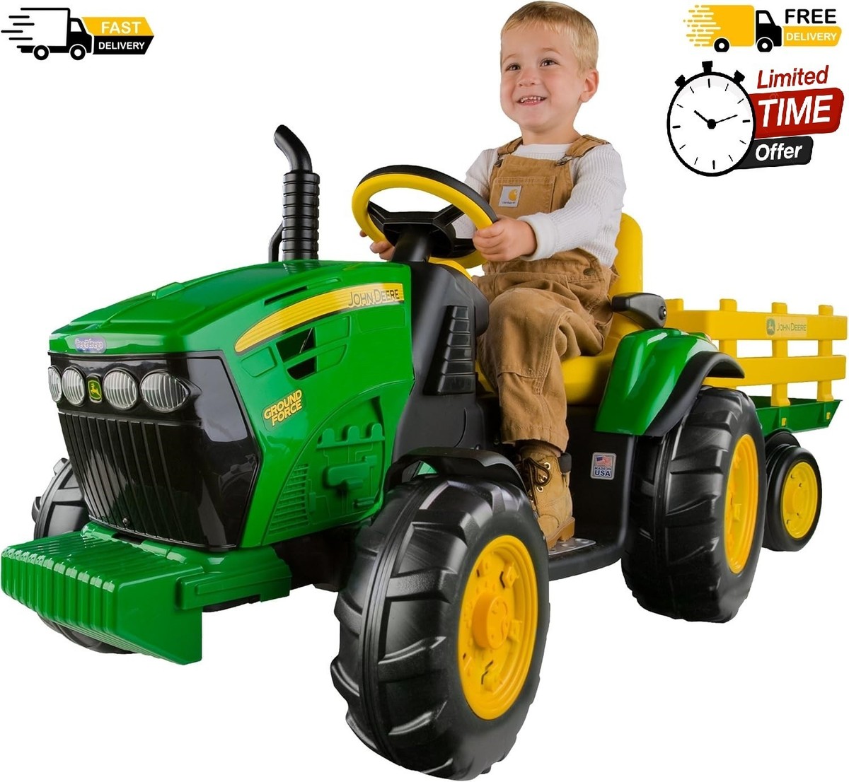 Toy Ride On Tractor Outdoor Power Toys Battery Powered Kids Car