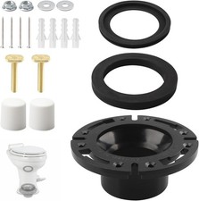 RV Toilet Seal and 3" Socket Floor Flange Kit for Dometic 300/310/320 RV Toilets