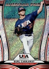 2020 Donruss #AP14 Burl Carraway / Justin Verlander American Pride Rapture