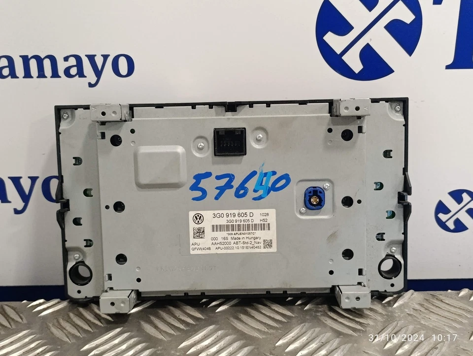 3G0919605D PANTALLA MULTIFUNCION / AAH52000 / QFVW404B / 1133941 PARA VOLKSWAGEN - Imagen 4 de 4