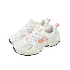 New Balance 530 Wide NB White Orange Kids Preschool Casual Shoes PZ530CG-W