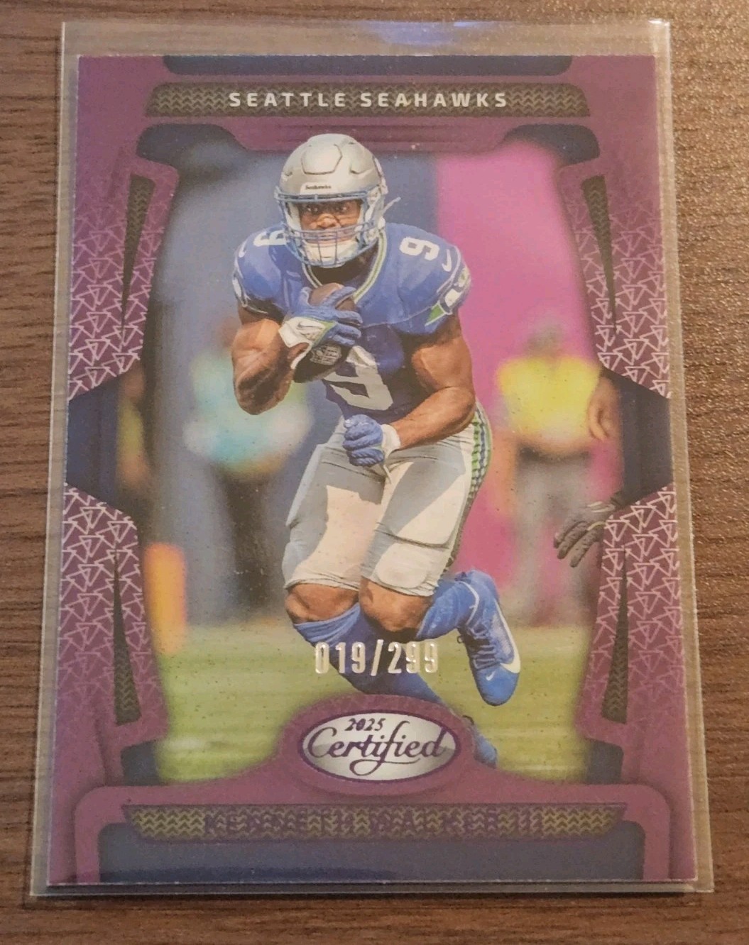 Kenneth Walker III 2025 Panini Certified Mirror Purple Parallel /299 #89