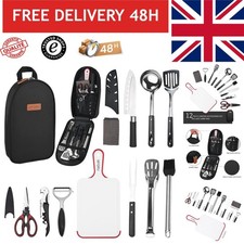 Ensemble d'ustensiles de cuisine de camping ISFORU 9-en-1 kit de cuisine extérieur