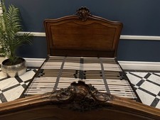 So Stunning Top Quality Double4’6 Louis Antique French Walnut And Carved Bed 
