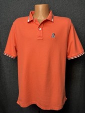 Psycho Bunny Sport Pique Polo Shirt XL 7 Mens Orange Pima Cotton Peru