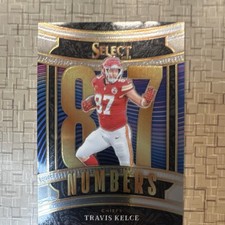Panini 2025 Select Numbers Travis Kelce #10 Kansas City Chiefs NFL Football