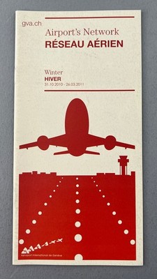 Flughafen Genf Fahrplan Winter 2010/2011 Schweiz GVA Flugplan