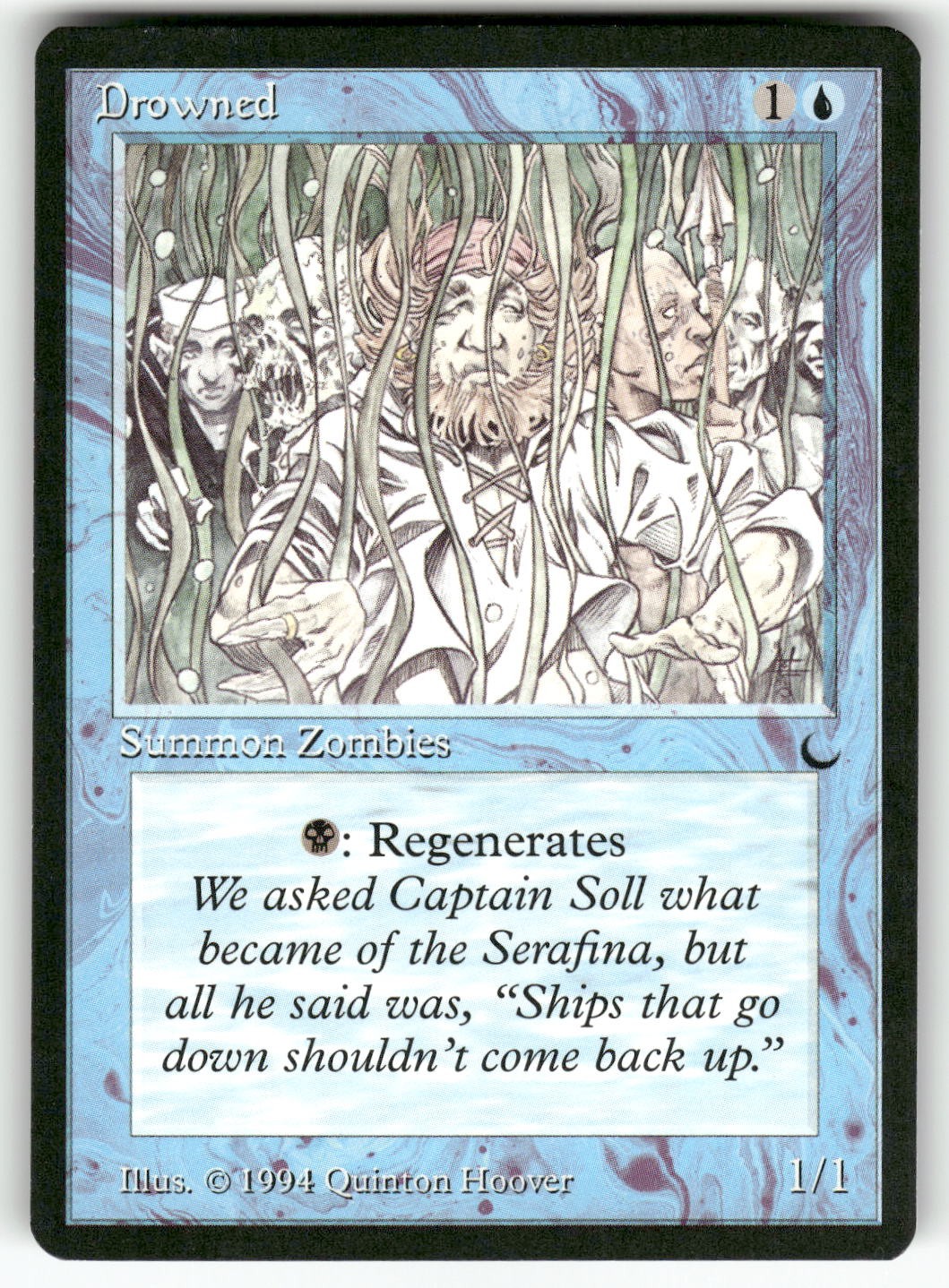 Drowned The Dark Common Magic the Gathering Near Mint or Better