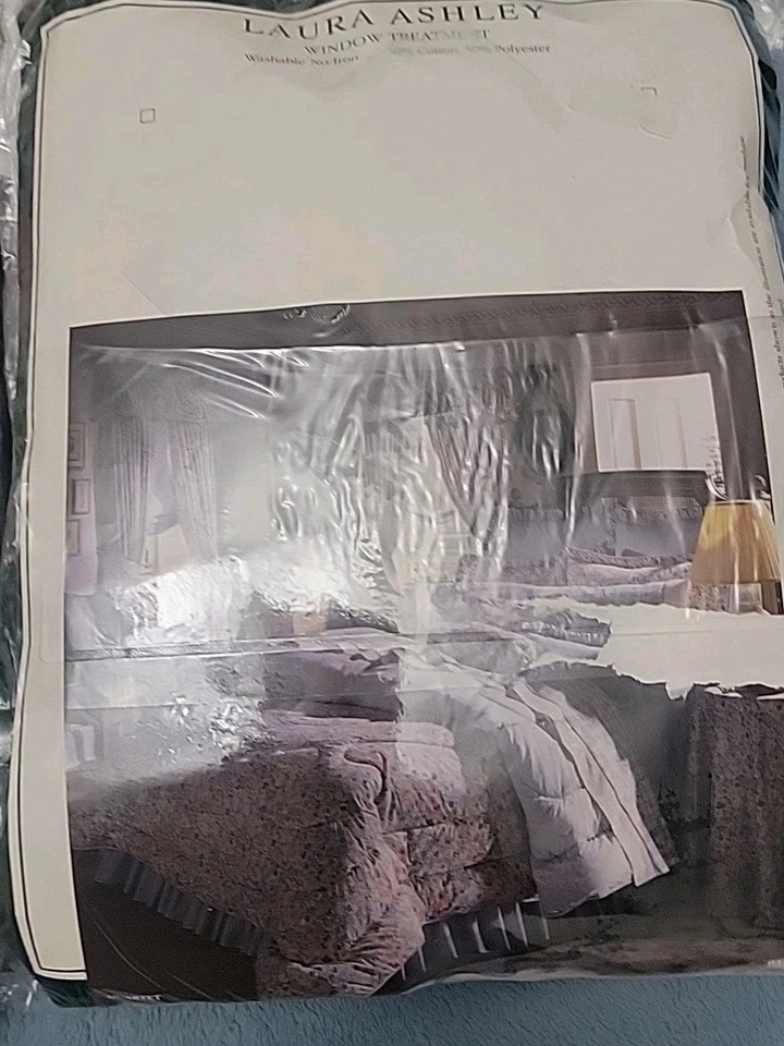 Laura Ashley Cuarteto Blusa Ventana Cortina Cenefas Nuevo 40"×63"+1 Almohada Falsa Foto 4 de 4