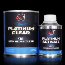 Platinum Clear 41 Automotive 2k High Gloss Quart Size Clearcoat Kit Whardener