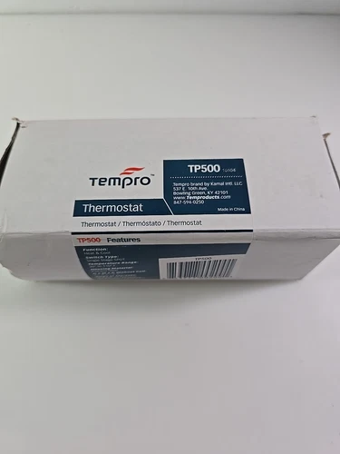 Tempro TP500 Line Voltage 30 to 110 Degree F Fixed Bulb Steel Housing SPDT Th...