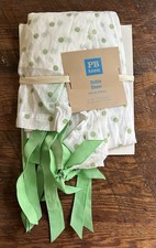 New Pottery Barn Teen GREEN Dottie Sheer Panel Curtain Kids 44x84 Polka Dot
