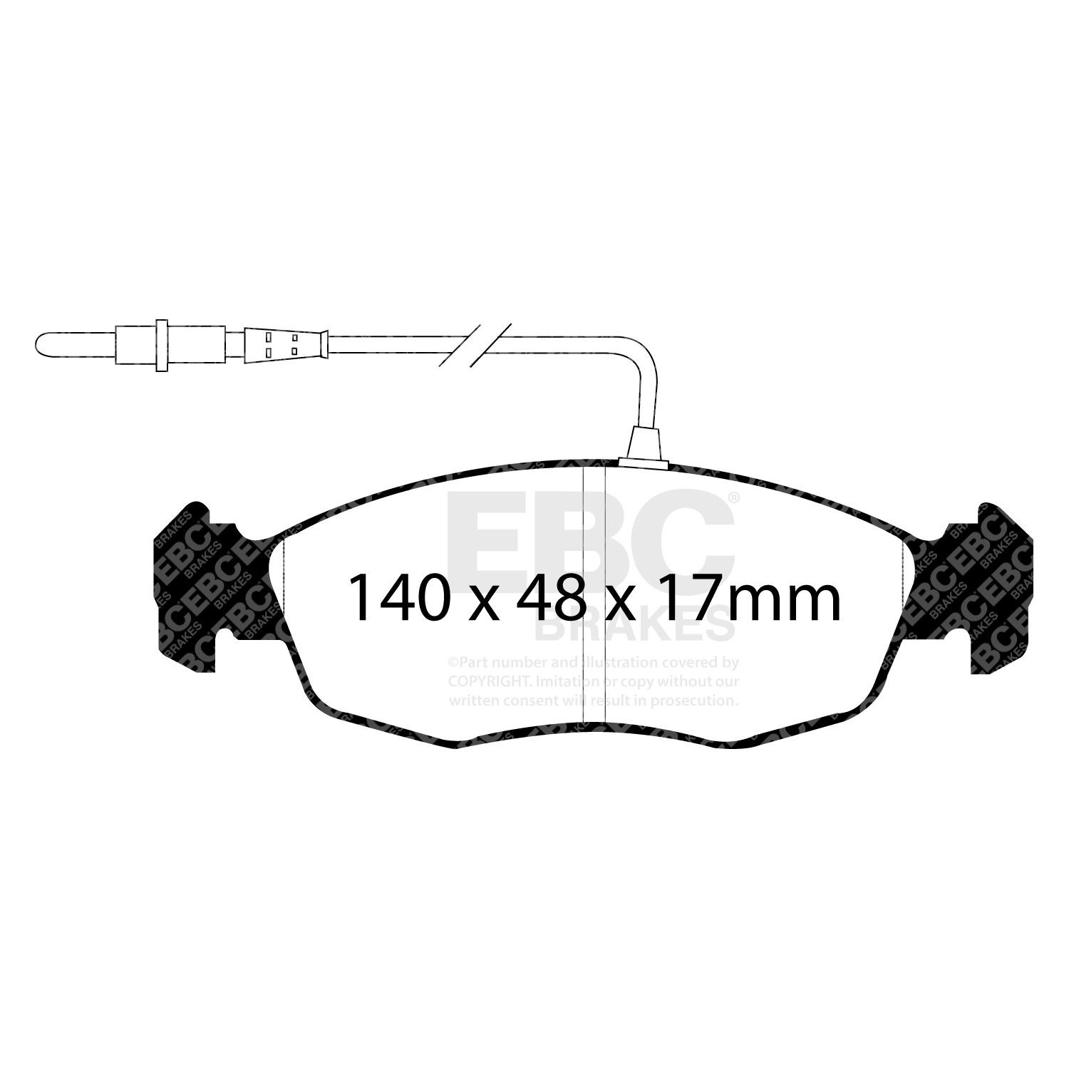 EBC DP5948NDX BRAKE PAD SET DISC BRAKE Front