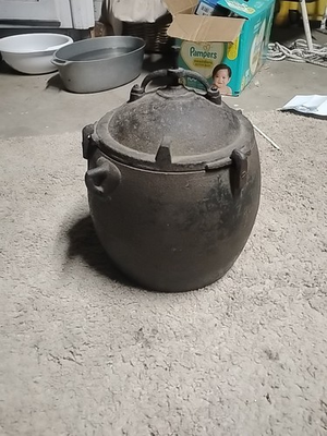 #ad #ad Antique Cast Iron Pressure Cooker Samp;P Phila. Enamel 2 1 2 Gallons $449.99