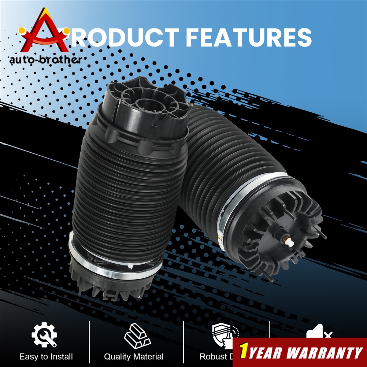 Air Suspension Spring Bags Left Right 68260938AA For 2019-2024 Dodge Ram 1500 DT