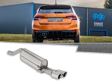 FOX Edelstahl Sportauspuff Skoda Fabia 4 1.0 TSI Typ PJ 2x90mm abgeschrägt