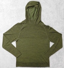 Zella Women's Performance Hoodie Medium Long Sleeve Green Perforated