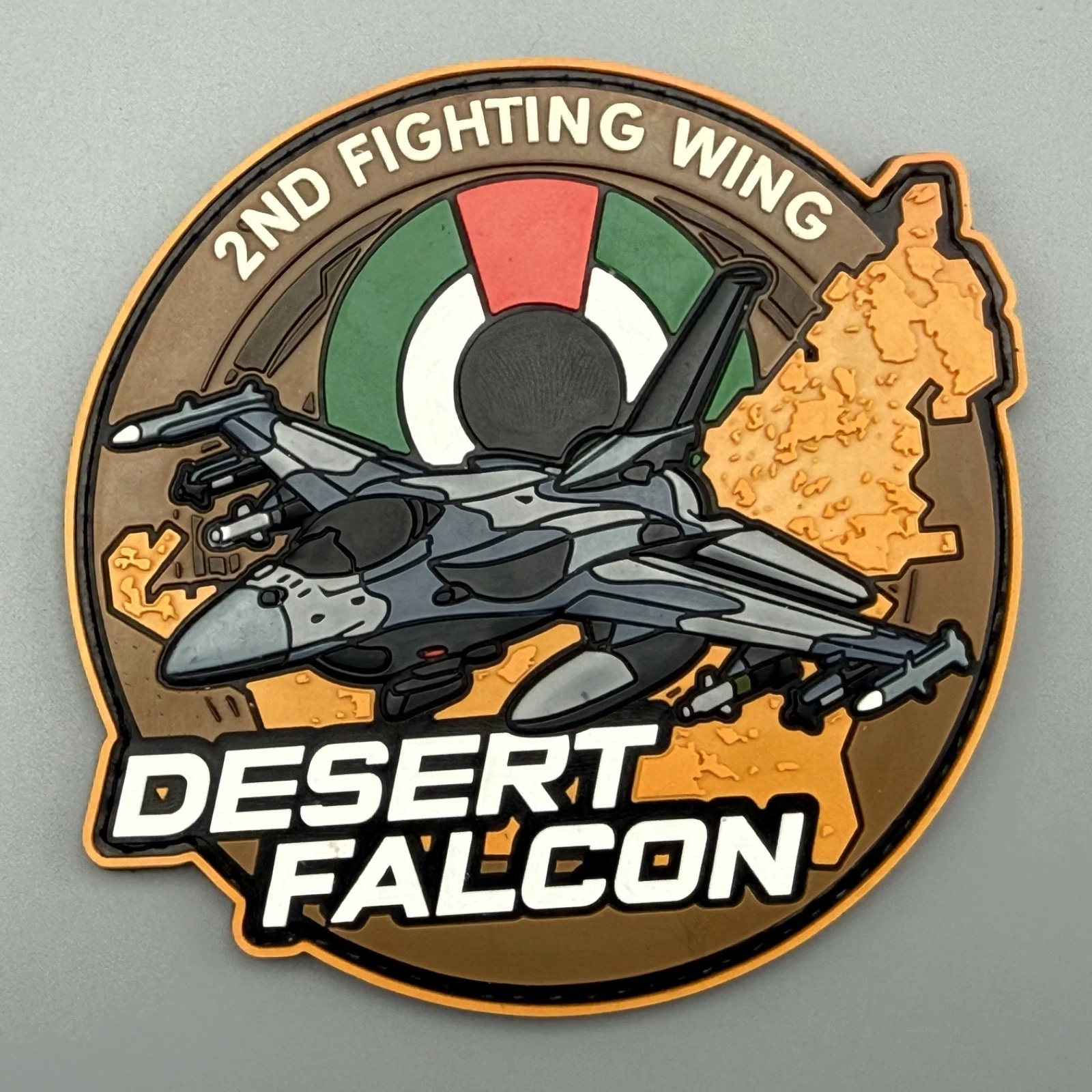 United Arab Emirates Air Force Patch UAEAF 2nd Fighting Wing - F16 Desert Falcon