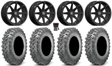 Valor V01 14 Wheels Black 30 Lynx Sxs Tires Honda Rincon Rancher