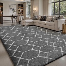 Fluffy Rugs Large Shaggy Rug Bedroom Living Room Anti Slip Soft Carpet Floor Mat