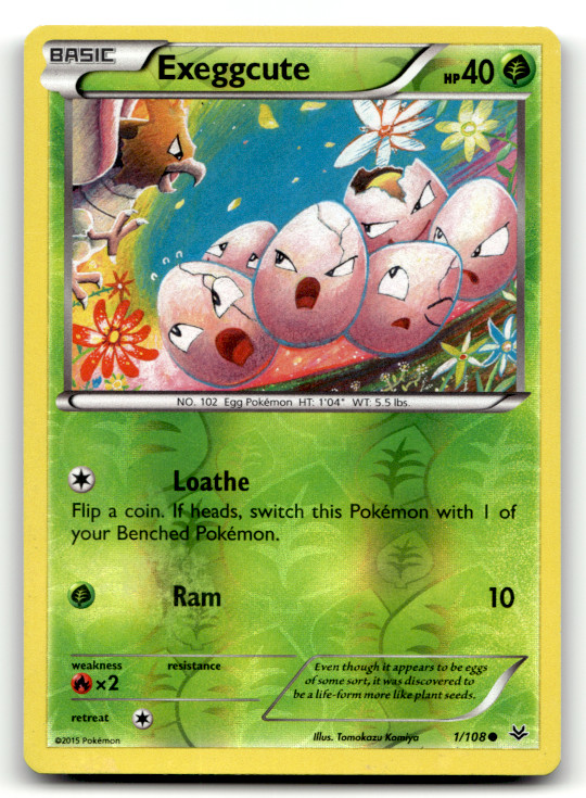 Exeggcute 1/108 Reverse Holo Common XY - Roaring Skies LP