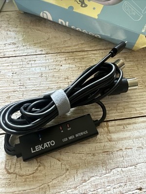 LEKATO MIDI Cable MIDI to USB Interface Midi Cable Input & Output Connecting