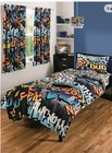 Boy teenage Graffiti Duvet Cover Pillowcase Set Single Bedding Quilt Cover 