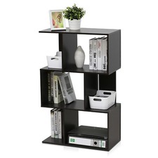 Furinno SIMPLY Book Shelf, Bookshelf, Bookcase with Open Book Shelf, Espresso