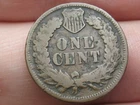 1871 Indian Head Cent Penny- Bold N, VG Details, Reverse Die Break/Crack
