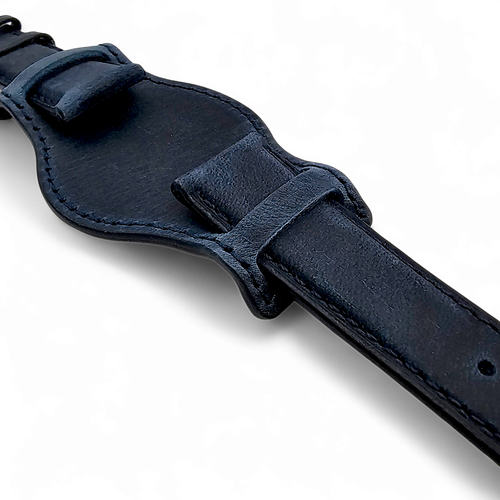 Leather Bund Watch Strap Band Handmade Mens Vintage Military Field 20 22 mm UK - Picture 55 of 88