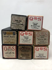 Lot of 8 Foxtrot Piano Rolls with Original QRS Boxes Vintage Antique Variety
