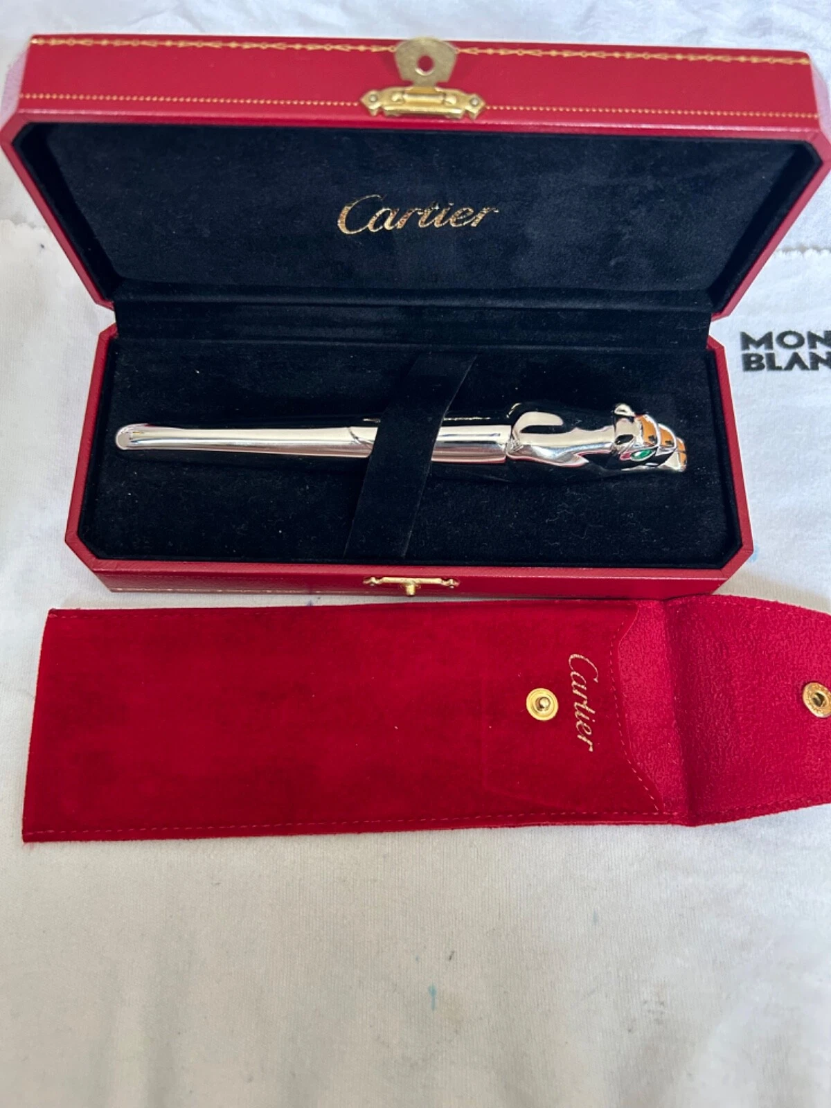 Cartier — Cartier  Panther Exceptional Limited Edition Sterling Silver FP 18K M Nib-Rare