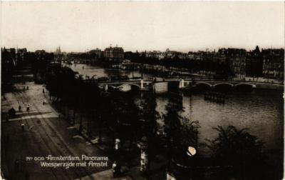 CPA AK AMSTERDAM Panorama. Waiserseite mit Amstel. NIEDERLANDE (624797)