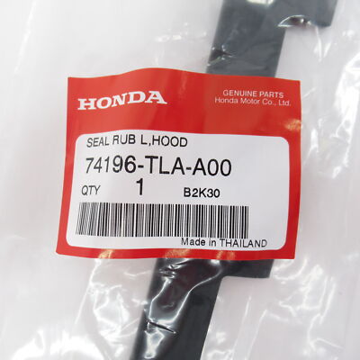 Ｌ Genuine OEM Honda 74196-TLA-A00 Driver LH Rubber Hood Seal 2017