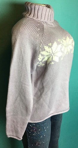NORTON MCNAUGHTON LILAC TURTLENECK LONG SLEEVE SWEATER SIZE LARGE - Picture 3 of 5