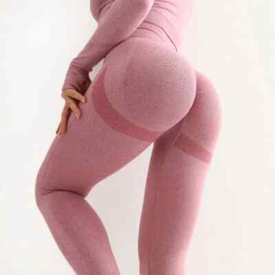 Damen Kompression Legging Yoga Stretch Leggins Jogging Fitness Push Up Sporthose