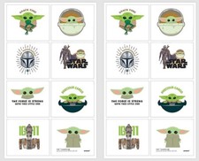 Star Wars Mandalorian - The Child Tattoos Birthday Party Favors Teachers Supply