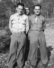 ORIGINAL VINTAGE PHOTO: Military Men Male Uniform 1940's 1940s 40s 40's WW2 WWII