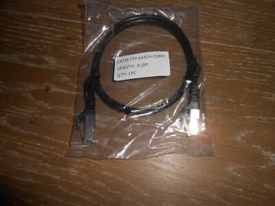 CAT5E FTP Patchkabel 0,5m Kabel schwarz Solar Wechselrichter RJ45 Ethernet