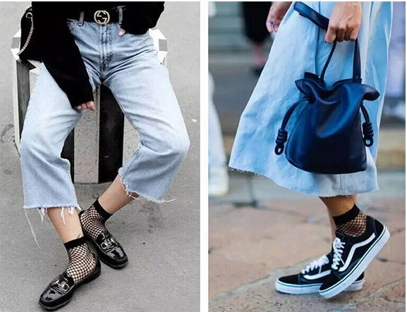 Moda Mujeres Medias Medias Cortas Malla Sexy Red Calcetines al Tobillo 3 Pares Foto 4 de 4