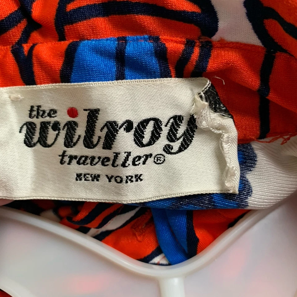 Maxi Vestido Vintage The Willroy Traveller Mujer’s 12 Floral Naranja Azul Retro Foto 4 de 4